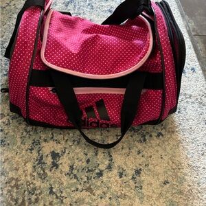 Adidas Pink and Black Travel Bag